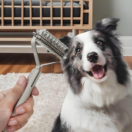 Dog Grooming Rake,Dematting Comb - Double-Sided Grooming Comb Detangling Pet Supplies for Long and Short Hair Cats Dogs Professional Salon Home Routine