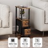TUTOTAK Small Narrow End Tables, Side Tables with 2 Fabric