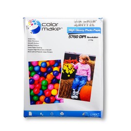 COLOR MAKE - Papel Fotográfico Glossy 210 Gramos Tamaño Carta - Papel fotográfico (50 Hojas)
