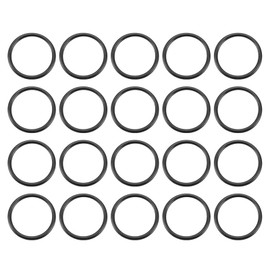 TOP-VIGOR 20Pcs Nitrile Rubber O-Rings, 15mm OD 12mm ID 1.5mm Width Metric Sealing Gasket, Rubber Washers O Rings Spacers for Faucet Plumbing Automotive Repair, Black