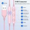 USB Earbuds for PC Laptop Computer with Mic Wired Headphones