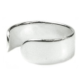 Queenberry 925 Sterling Silver Round Plain Ring Clip-on Cuff Earrings/Ear Wrap