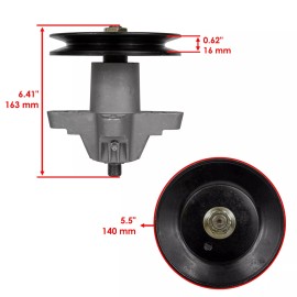 For MTD Spindle Assembly with Pulley For White Outdoor LT1650 ZT17 ZT42 Zero-Turn Mower
