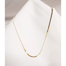 Unbranded Gold Plated Flat Snake Chain Necklace Women& Men 15 Inch