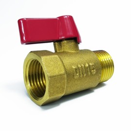 LECLOC DN15 RV Tank Water Heater Drain Valve, Replacement of Drain Plug for Water Heater and Hose, Shut Off Valve, Thickened Brass Body with Extended Thread Ball Valve, Drain Cock, 1/2" NPT Connection