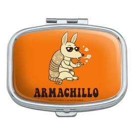 Armachillo Armadillo Chilling Funny Humor Rectangle Pill Case Trinket Gift Box