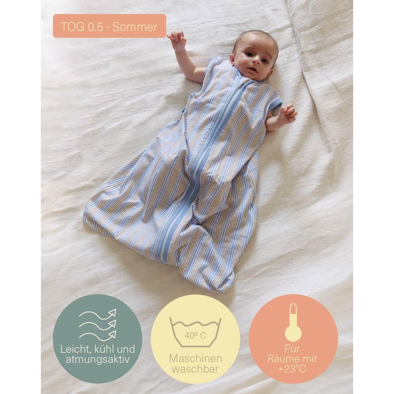 Molis&co. Baby Sleeping Bag 0.5 TOG. Size: 85 cm (6-18