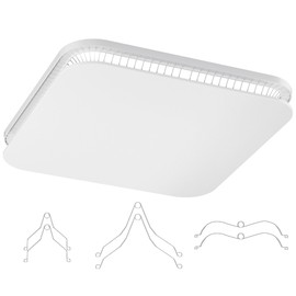 FG701S Universal Update Bathroom Fan Cover with Springs Compatible with Bro-an-NuT-one Small/Medium/Large Size Vent fans,Bathroom Ceiling Square Fan Cover Replacement (White) 13.25" x 13.25" x 1.3"