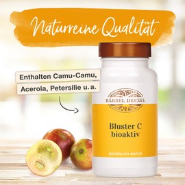 BÄRBEL DREXEL® Vitamin C Bluster C Bioactive Pellets (Pack of 210), Active Ingredient Combination Camu Camu + Acerola + Parsley, Natural Vitamin C, 100% Made in Germany, Support Defences