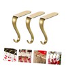 Mikinona Mantel Stocking Hooks Christmas Stocking Fireplace Hooks 3pcs Set