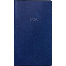 BRUNNEN Pocket Diary Model 750 (2025), 2 Pages = 1 Month, A6, 32 Pages, Plastic Cover, Blue