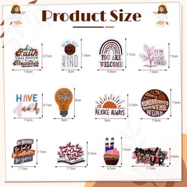 Lyrow 12 Pcs Bible Verse Christian Iron on Patches Religious Jesus Phrase Embroidery Set Christian Sew on Patches for Clothes Uniform Trucker Hat Jackets Jeans Backpack DIY Decorations(Boho Style)