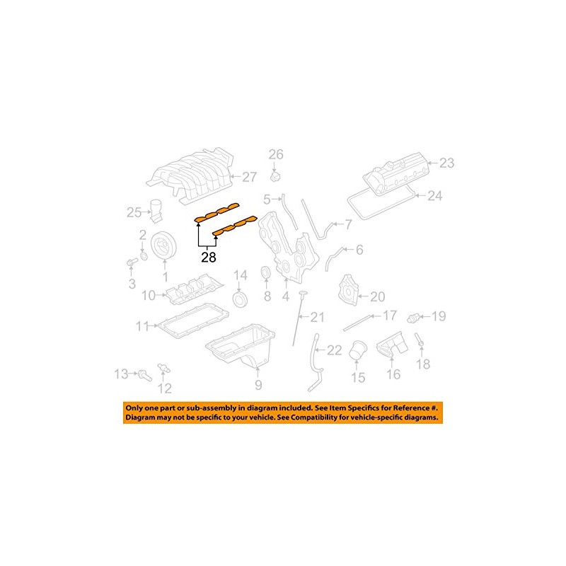 Ford Genuine Motor Co Intake Manifold Gasket 4R3Z9439AA