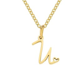 Initial Necklace for Women Gold Letter Necklace Initial Heart Necklace Letter Pendant Necklace Trendy Alphabet Necklace Dainty Initial Necklace Birthday Christmas Gifts for Girls
