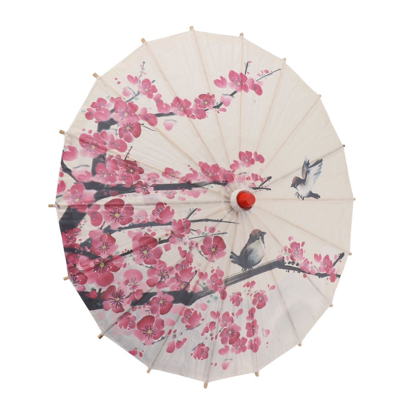 Chinese Oiled Paper Umbrella Handmade Paper Umbrella with Wood Handle