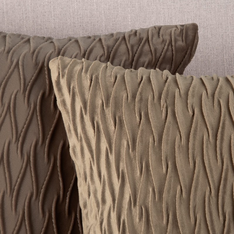 Madizz クッションカバー 2枚セット 北欧 柔らかい ビロード無地 背当て 装飾 枕カバー 座布団カバー