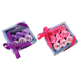 Levemolo Gradient Rose Soap Bouquet Decorative Flower for Weddings Valentine Day and Special Events Non-Fading Petals