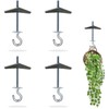 4 Pcs Carbon Steel Plasterboard Ceiling Hooks Spring Toggle Wing