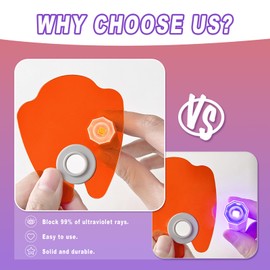 VHIPKUA 1 PCS U V Filter Board for Mini Nail Lamps, Orange Acrylic Shield for Handheld Gel Lamp, Fits Lamps Up to 0.75 inches Thick, Salon & Home Manicure DIY Accessory