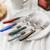 D&amp;D Roma Dessert Fork Choose 1, Dark Green Pearl O172