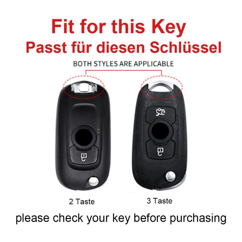 TECART Flip Key Car Key Case Cover Fits Buick Verano