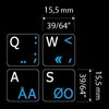 Programmer Dvorak - English New Non-Transparent Keyboard Labels Layout Black