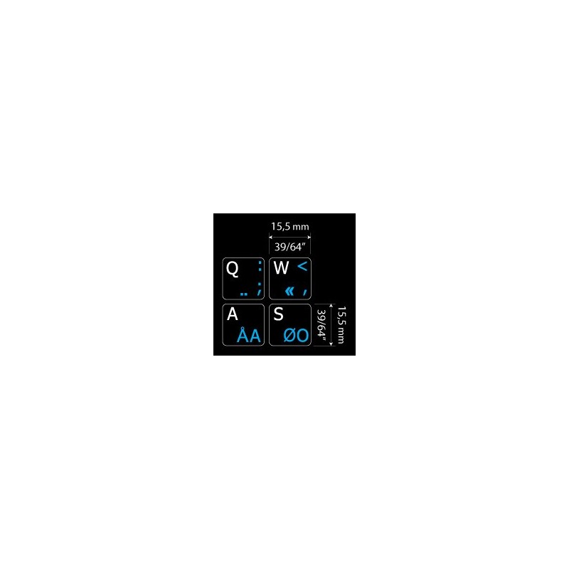 Programmer Dvorak - English New Non-Transparent Keyboard Labels Layout Black