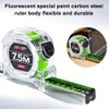 Chovbe 7.5M Stainless Steel Tape Measure - 25mm Transparent Fluorescent