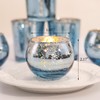 LETINE 36pcs Blue Votive Candle Holders - Elegant Mercury Glass