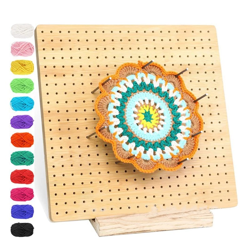 Crochet Blocking Board with 6 Pins 3mm Hole Diameter Tetragonum