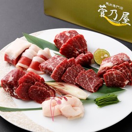 Suganoya Kumamoto Fresh Horse Sashimi Blocks, Set of 6 Types, 15.5 oz (440 g), Large Toro 2.8 oz (80 g), Top Marbled A (Simofuri), 2.8 oz (80 g), Loin (Lean Meat), 2.8 oz (80 g), Phthalego 2.8 oz (80