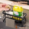 Sink Organiser with Brush Holder, Sponge Holder with Drip Tray,