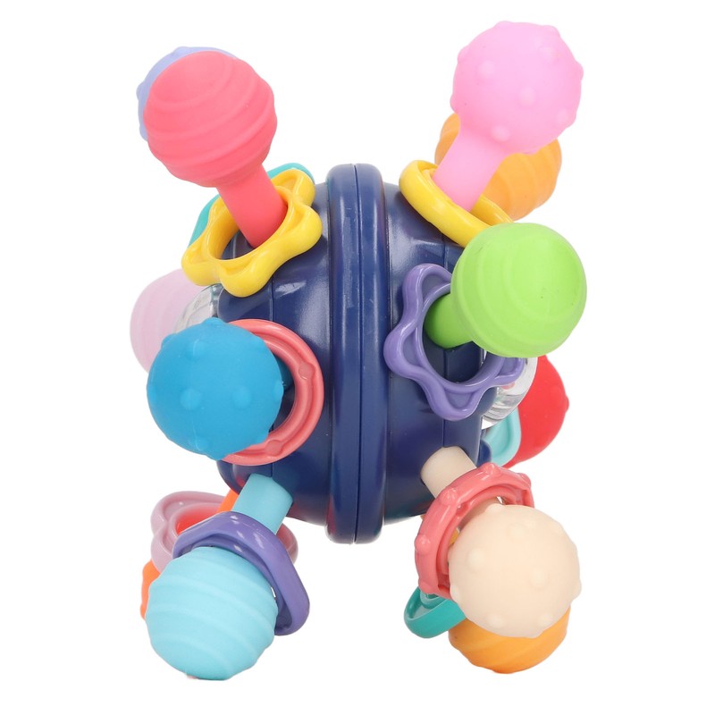 Baby Sensory Teething Toy Grasping Activities Bright Colors Silicone Soothes