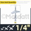 Mardatt 30 Sets 1/4" Toggle Bolts and Wing Nuts, Metal