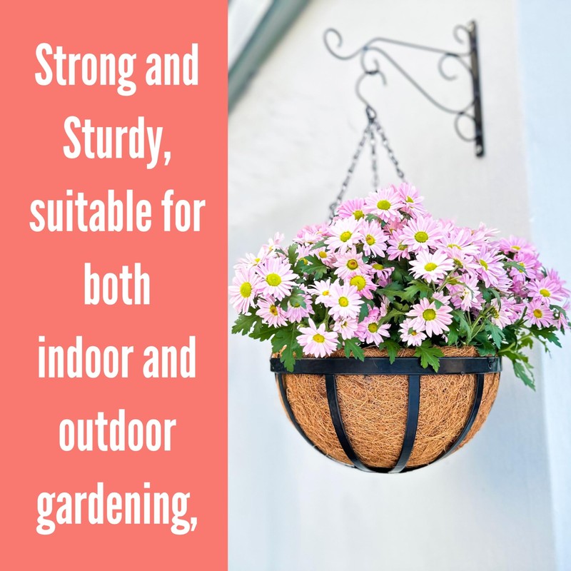 LaLaGreen Outdoor Hanging Baskets for Plants (2 Pack, 20 Inch)
