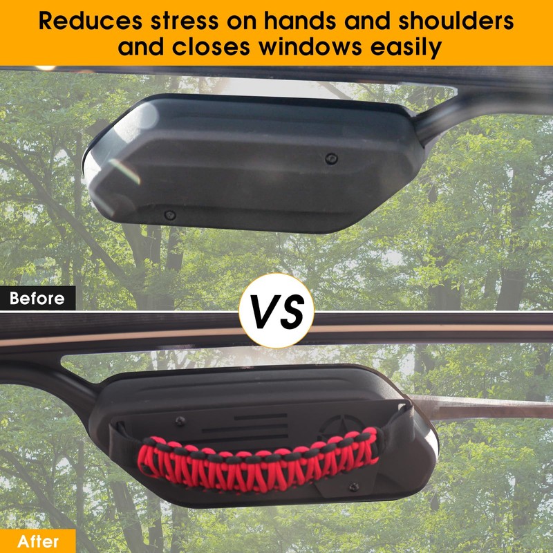West-xingzhe Rear Window Grip Handle Grab Handles for 2018-2025 Jeep