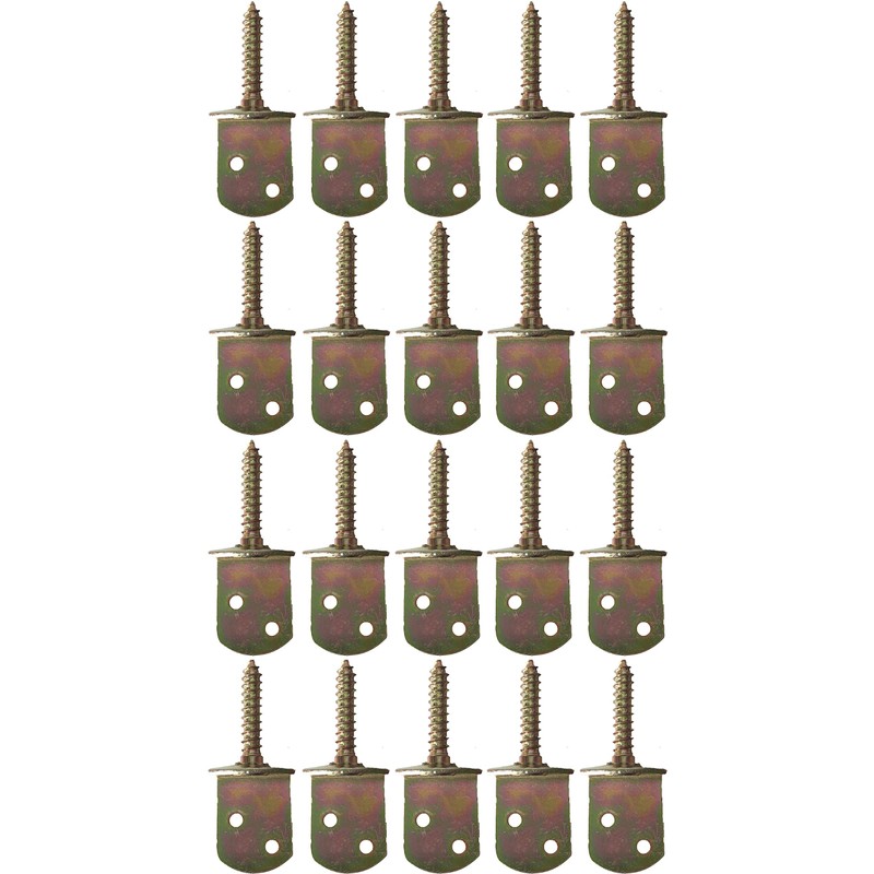 Braid Fence Brackets L-Shaped Pack of 20 (Galvanised Steel)
