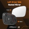 maXpeedingrods Driver Side Power Heated Mirror Glass Replacement for Toyota