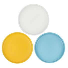 Pawdoer Ceramic Shallow Cat Dish 6 inch, Whisker Fatigue Free Cat Food Bowls, Wide and Small Pet Plate for Kitten and Kitty, Short Legged Munchkin Cat