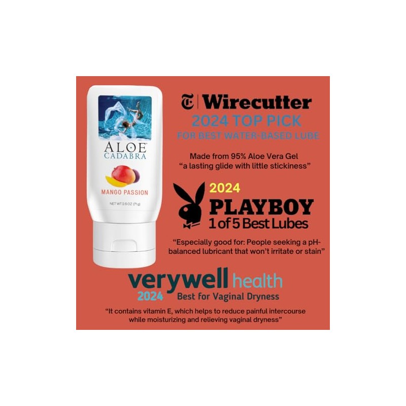 Lubricante personal con sabor a Aloe Cadabra, Mango, Paquete con