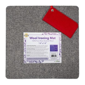 Ecoigy 14" x 14" Wool Ironing Pad, 1/2" Thick Wool Pressing Mat for Quilting, 100% New Zealand Wool Quilting Mat, Quilting Supplies and Notions, Best Ironing Mat with Sewing Supplies