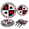 MUNILAIL 96 Pcs Casino Plates and Napkins Party Supplies Serve