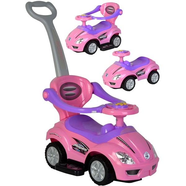 ChromeWheels Push Cars for Toddlers, 3 in 1 Ride on