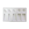 White Plastic Painting Palette with 5 Sloping Wells & 5