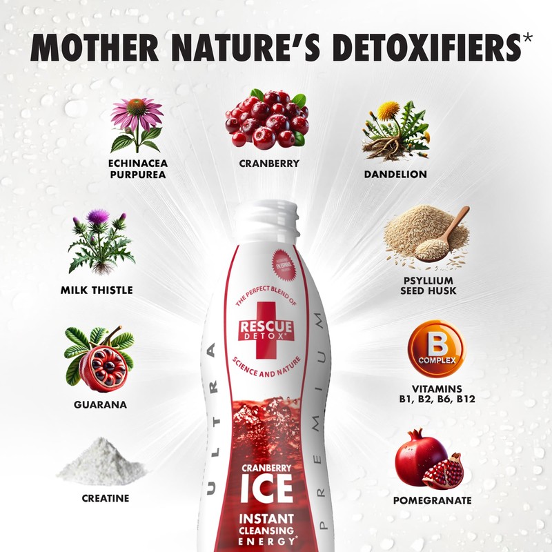 Rescue Detox ICE - Cranberry Flavor - 32oz | Works