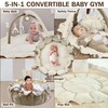 5-in-1 Convertible Baby Play Gym with 6 Toys, Tummy Time