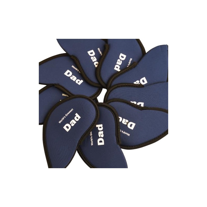 10Pcs Blue Golf Irons Head Covers Neoprene Golf Club. Navy