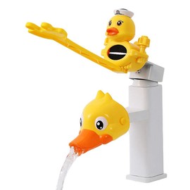 Hzemci Juego de extensores de mango de llave para niños, extensor de mango de fregadero de silicona de dibujos animados para niños, fregadero de baño para bebés y niños, solución divertida para lavar a mano