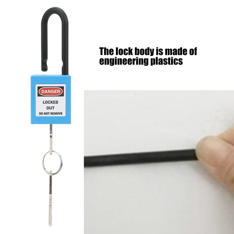 5Set 38mm Lockout Tagout Lock Nylon Durable Dustproof Insulated Safety