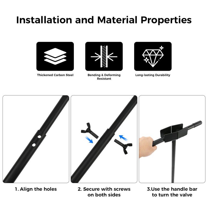 Incycall Ball Valve Wrench Tool, Detachable Water Shut-Off Tool, Portable